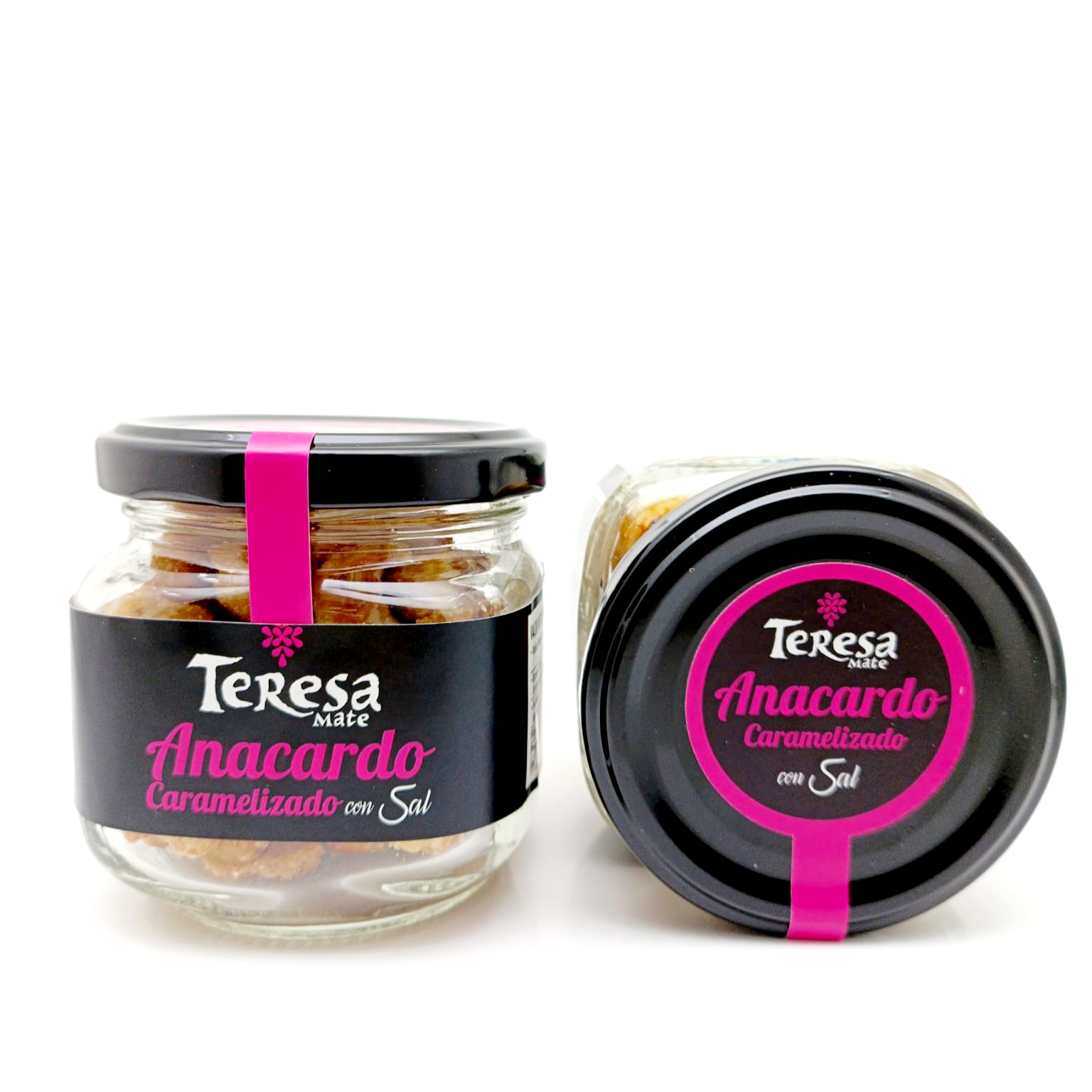 Anacardos Caramelizados con Sal 90g. Tarros de anacardo caramelizado con sal